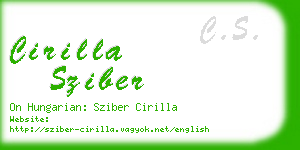 cirilla sziber business card